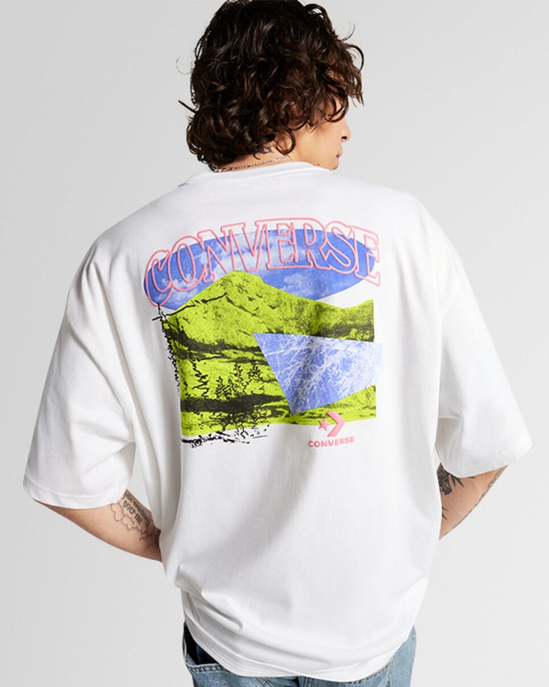 Converse All Star Mountain Remix T-Shirt Blanche | GU1634920