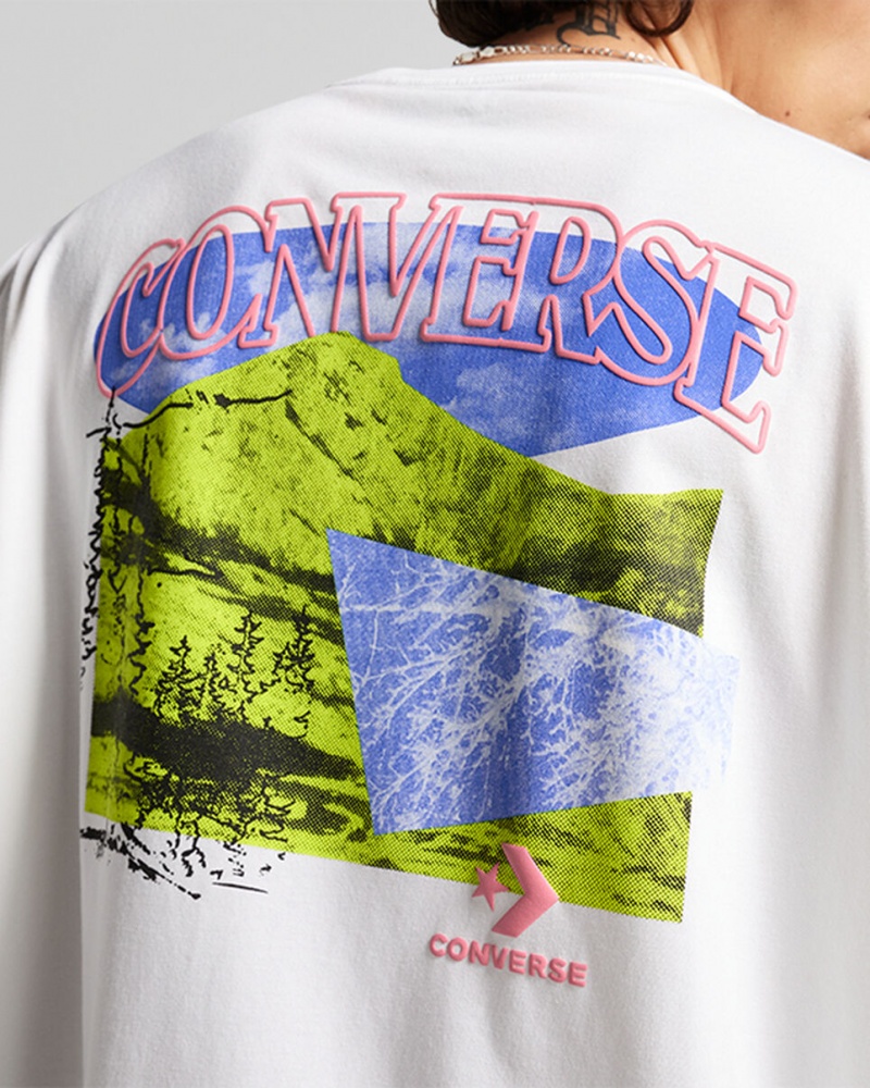 Converse All Star Mountain Remix T-Shirt Blanche | GU1634920