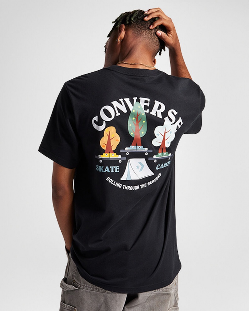 Converse All Star Tree T-shirt Noir | IU3614857