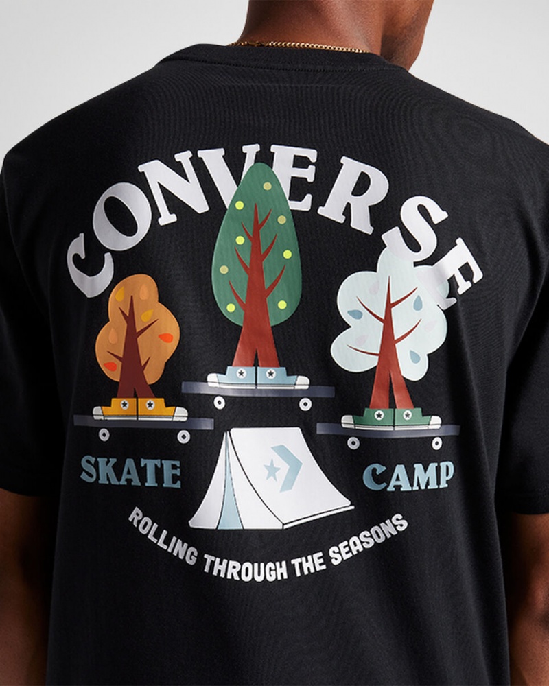 Converse All Star Tree T-shirt Noir | IU3614857