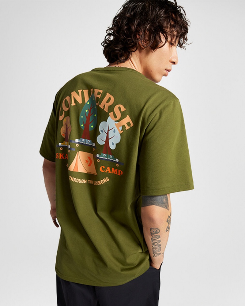 Converse All Star Tree T-shirt Vert | EO7083162