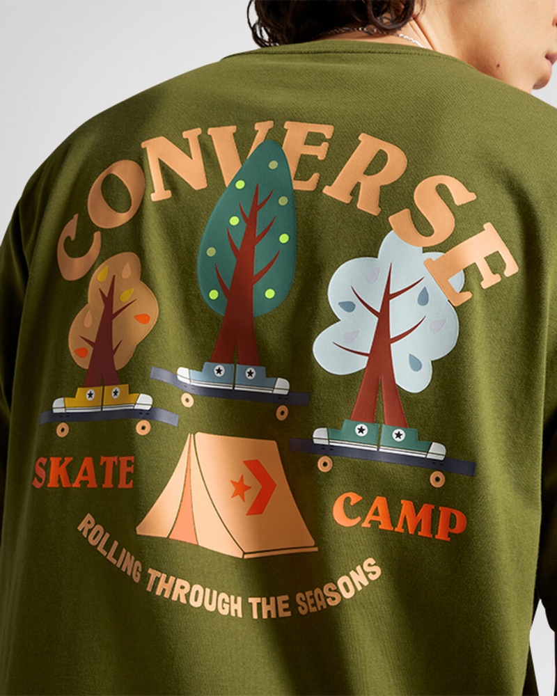 Converse All Star Tree T-shirt Vert | EO7083162