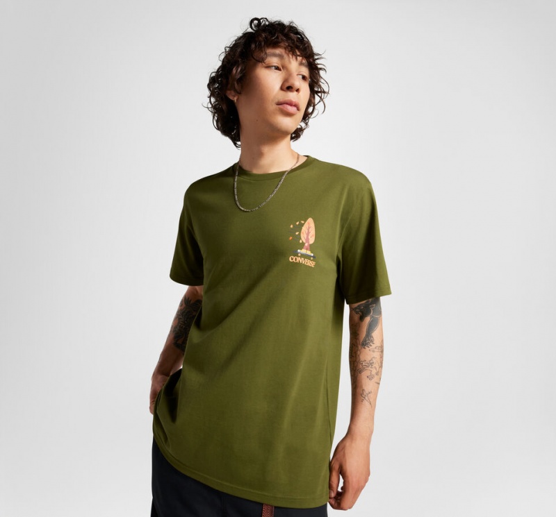 Converse All Star Tree T-shirt Vert | QH6179250