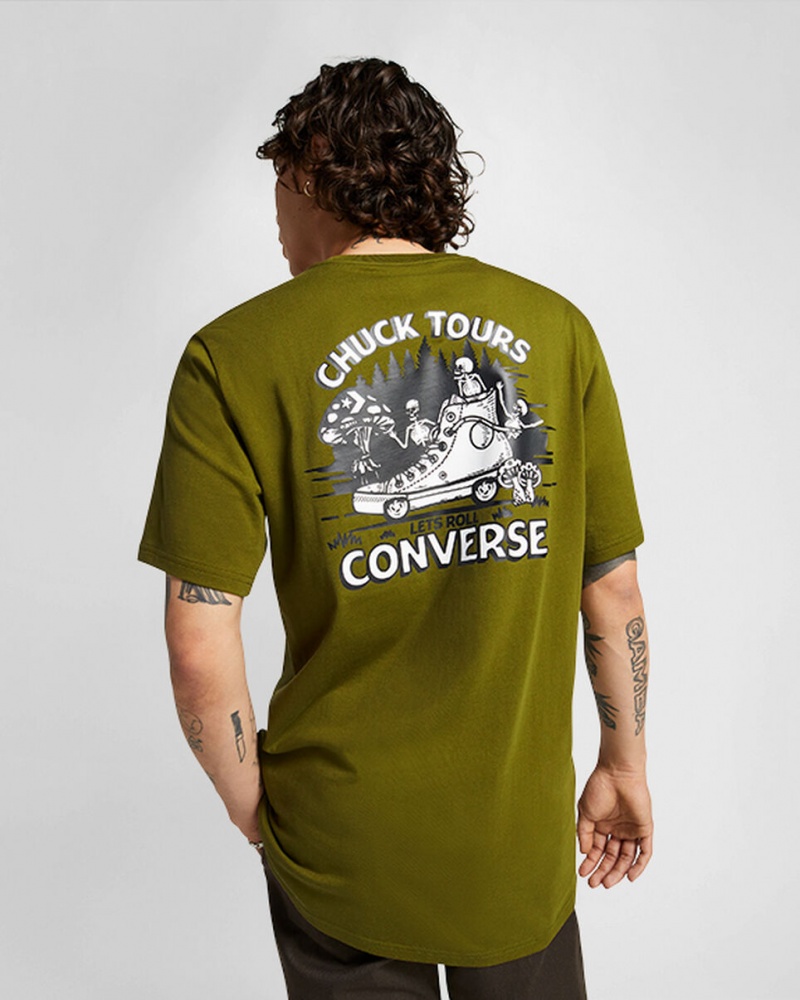 Converse Chuck Tours Graphique T-Shirt Vert | CD1245678