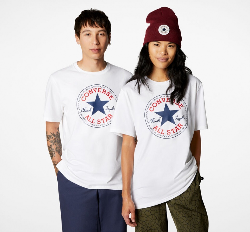 Converse Converse Go-To All Star Patch Standard-Fit T-Shirt Blanche | UB6184537