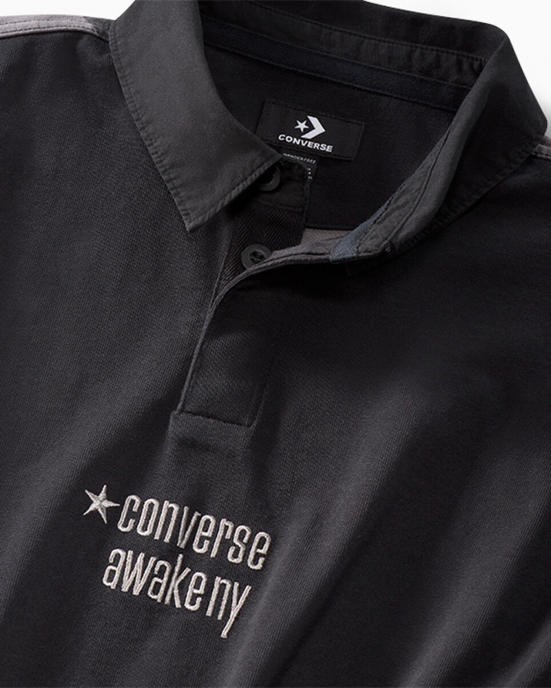 Converse Converse x Awake NY Rugby Shirt Noir | SO2384165