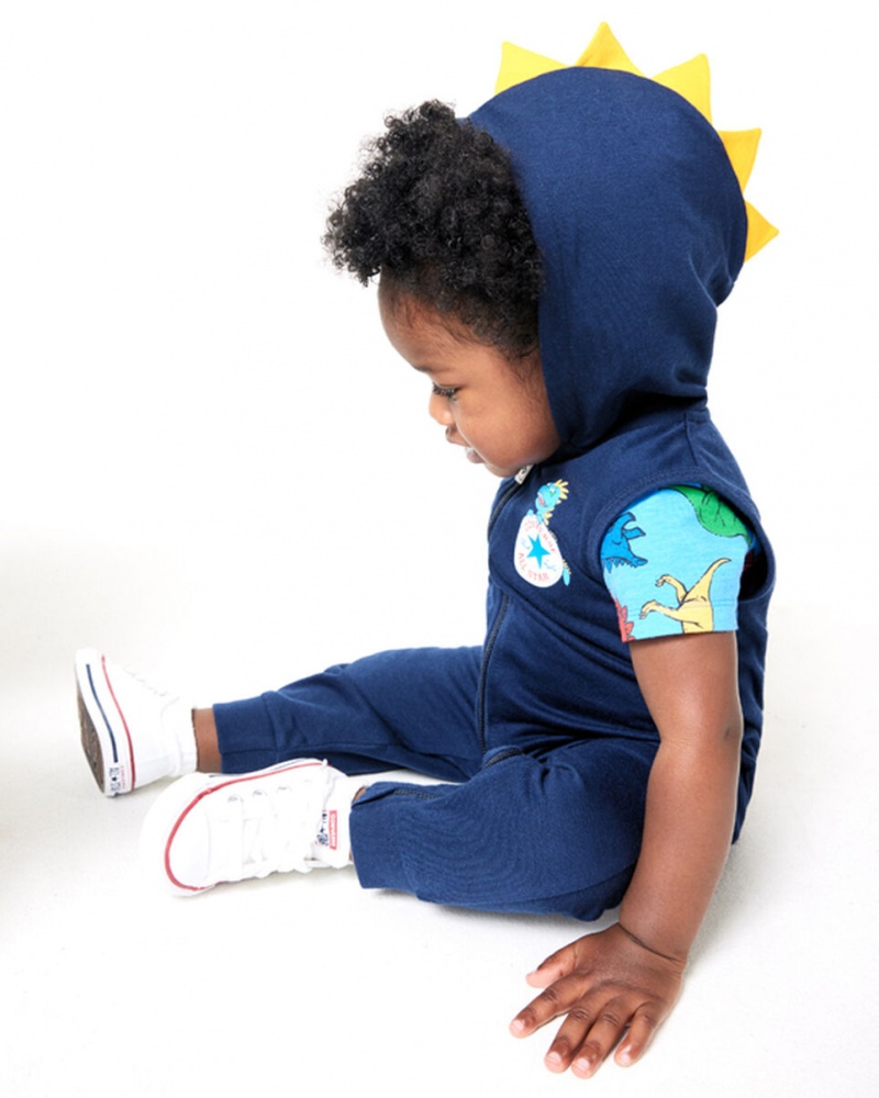 Converse Dino Explorer Encapuchonné Coverall & Bodysuit Set Bleu Marine | TK6129435