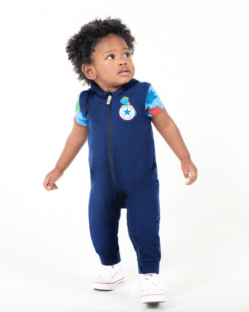 Converse Dino Explorer Encapuchonné Coverall & Bodysuit Set Bleu Marine | TK6129435