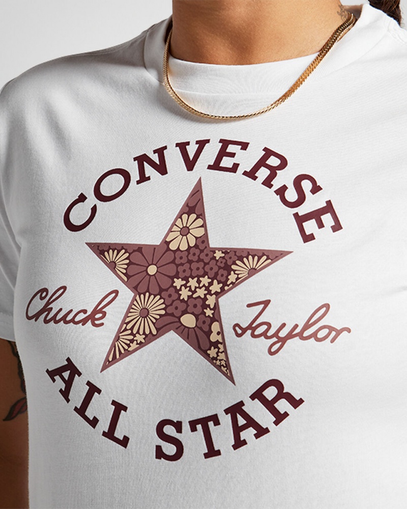 Converse Floral Patch T-Shirt Blanche | HG3915047