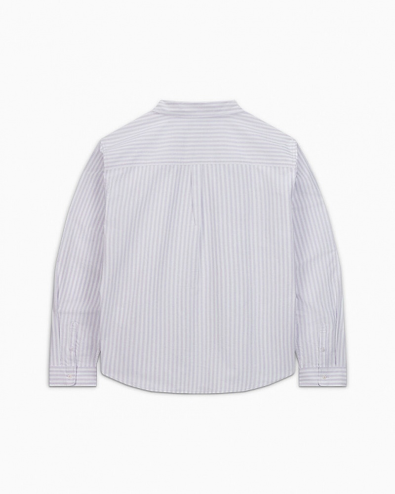 Converse Rayé Oxford Button-Up Shirt Vapor Violet Stripe | DG5921408