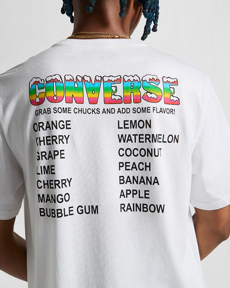 Converse Snow Cone Graphique Loose-Fit T-Shirt Blanche | XB2075631