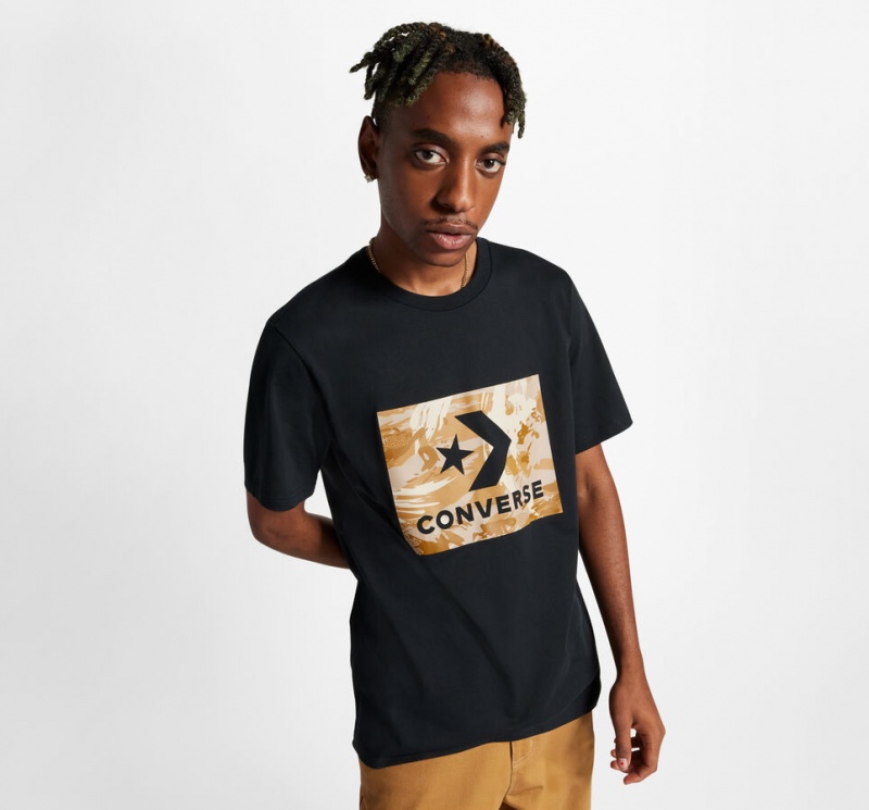 Converse Star Chevron Camo T-Shirt Noir | TA1725463