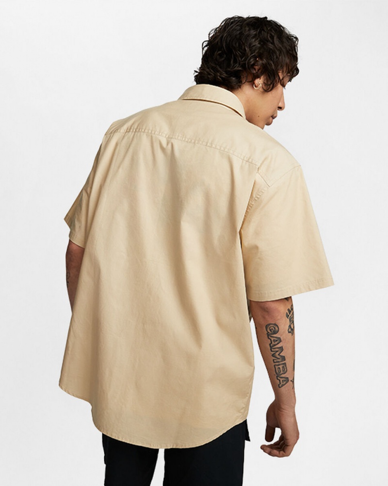 Converse Woven Cargo Shirt Oatmilk | NG4351926